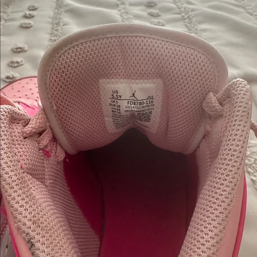 Pink and White Air Jordan Sneakers - Picture 7 of 7